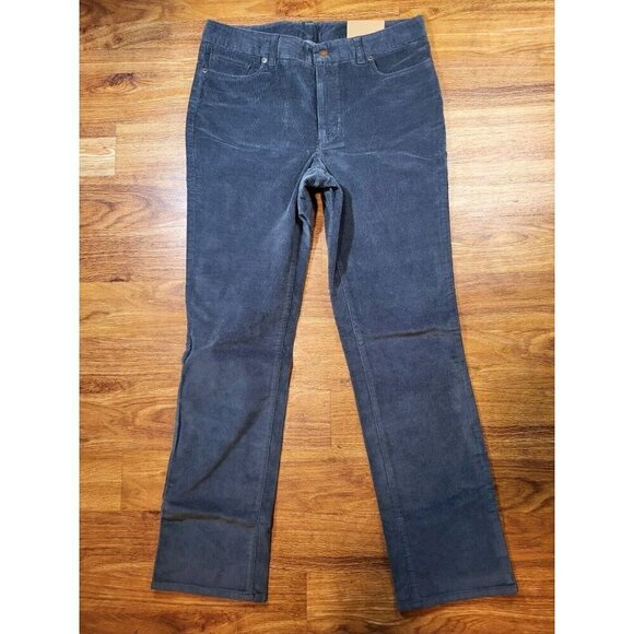 LL Bean Womens Corduroy Classic Fit Straight Leg Size 12 Gray - Picture 1 of 4